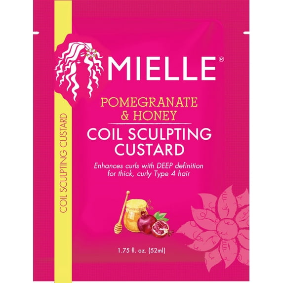 Mielle Pomegranate & Honey Coil Sculpting Custard Packette, 1.75 fl oz, Moisturizing, Female