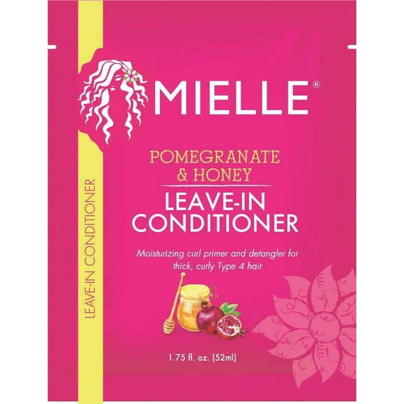 Mielle Pomegranate & Honey Leave-In Conditioner Packet, 1.75 oz, Frizz Control, All Hair, Squeeze