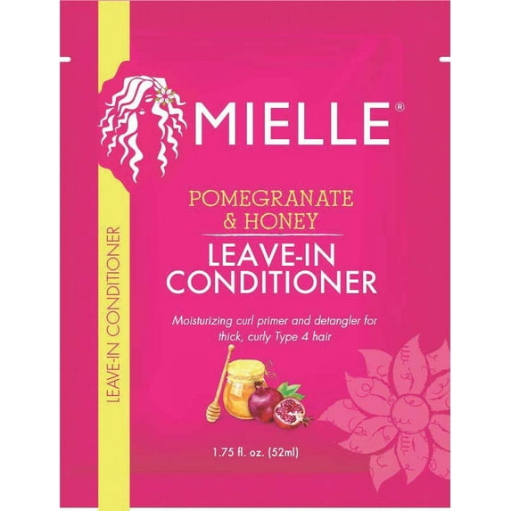 Mielle Pomegranate & Honey Leave-In Conditioner Packet, 1.75 oz, Frizz Control, All Hair, Squeeze