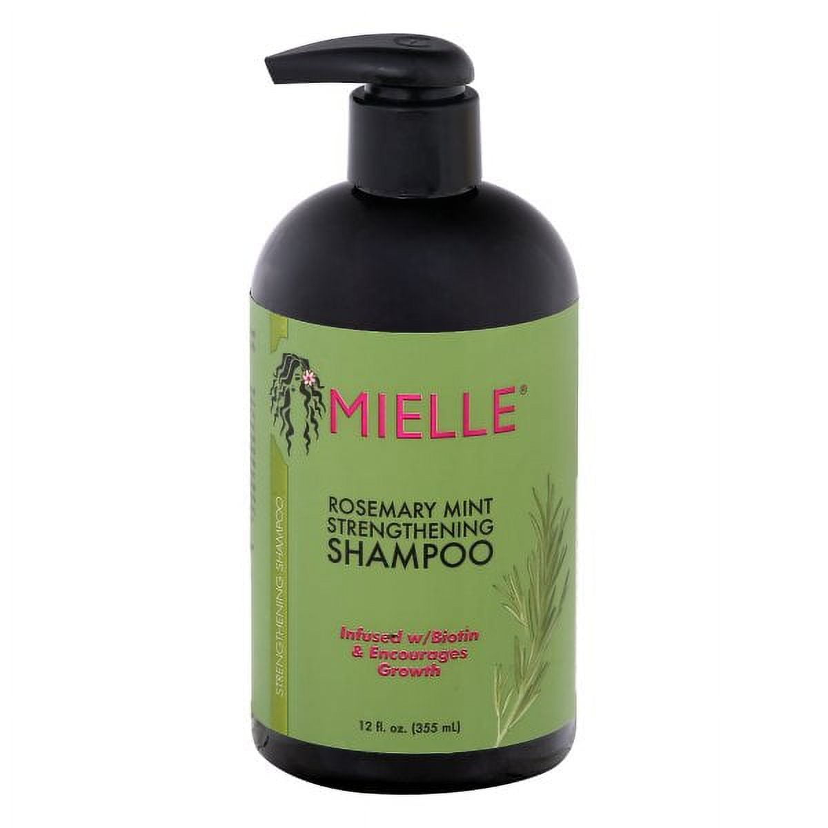 Mielle Rosemary Mint Nourishing Strengthening Daily Shampoo with Biotin, 12 fl oz, All Hair Types