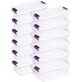 thumbnail image 1 of Miemie 12-Pack 6 Quart ClearView Latch Box, Stackable Organizer Bins with Latching Lids - Clear Plastic Organization Containers for Closet, Bedroom, Shelving Units and Everyday Home Storage, 1 of 8