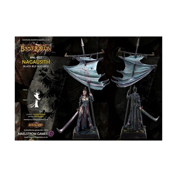 Mierce Miniatures Nagausith - Black Aelf Augurer (Resin) New
