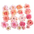 thumbnail image 1 of Mifelio Artificial Fabric Flower Heads, Pink, 3–10 cm, 1 of 2
