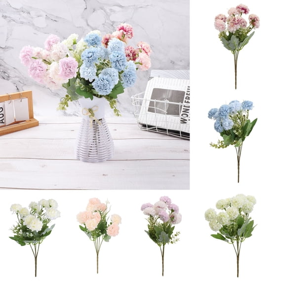 Mifelio Artificial Hydrangea Bouquet, European Style Artificial Flower, Wedding Floral Decoration, Home Decor Flower Arrangement, Mother's Day Gift #02