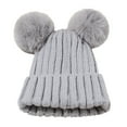 thumbnail image 1 of Mifelio Baby Hats Baby Winter Hat Toddler Beanie Hats Girl Boy Beanie for Kids Knit Warm for Cold Weather Newborn Hats Grey, 1 of 2