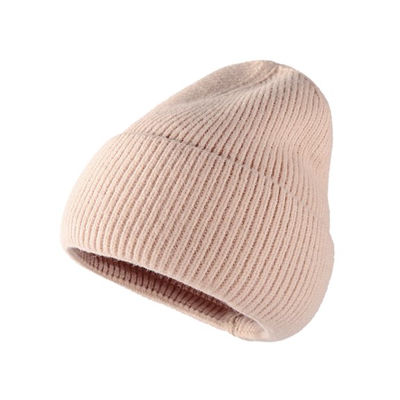 Mifelio Beanies Hats Men Outdoor Knitted Woolen Warm Hat Women's Solid Hat Fashion Casual Baseball Caps Hats for Men Women Pink