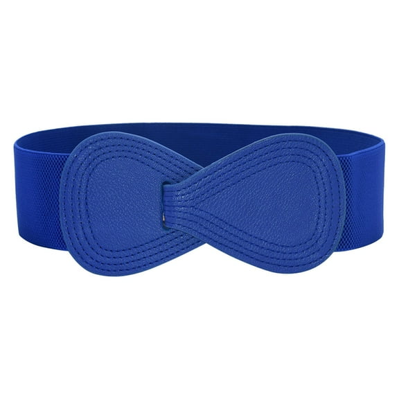 Mifelio Belts for Women, Women's Belt New Women's Elastic Belt with Down Coat Wrap Waistband Wide Belt Womens Belt Blue