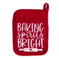 thumbnail image 1 of Mifelio Christmas Pot Holder Gift Bag, Baking Themed Potholder with Pocket, Heat Resistant Hot Pad for Cookies and Treats, Decorative Holiday Baking Gift Pouch for Kitchen, 1 of 7