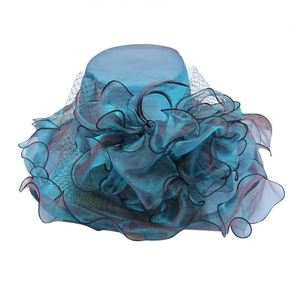 Mifelio Fascinators Hats for Women, Women's Church Fascinator Cap Tea Party Wedding Hat Womens Hats Blue One Size