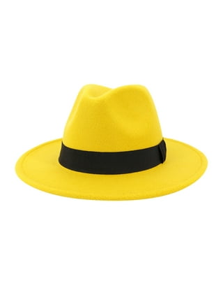 Yellow fedora hat online