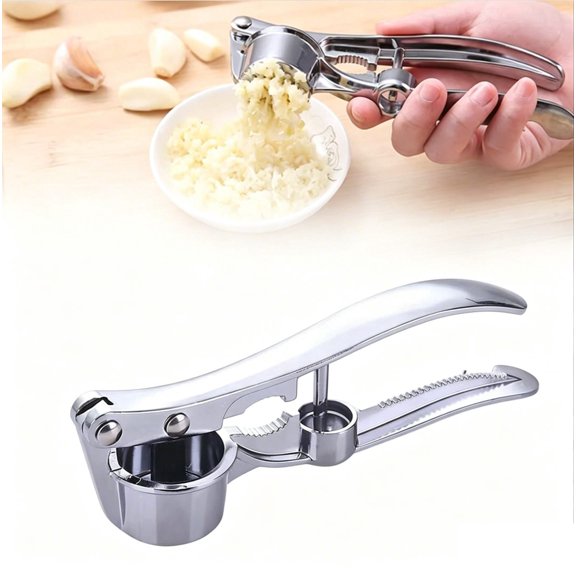 Mifelio Garlic Mincer, Multifunctional Garlic Crusher and Press, Nut Cracker, Cherry Pitter, Handheld Kitchen Prep Tool for Garlic, Nuts, Cherries, Cooking and Food Prep