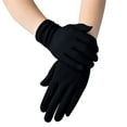 thumbnail image 1 of Mifelio Gloves for Women Solid Gloves Fashion Ceremonial Women Short Dance Color Accessory Women Gloves Black One Size, 1 of 4