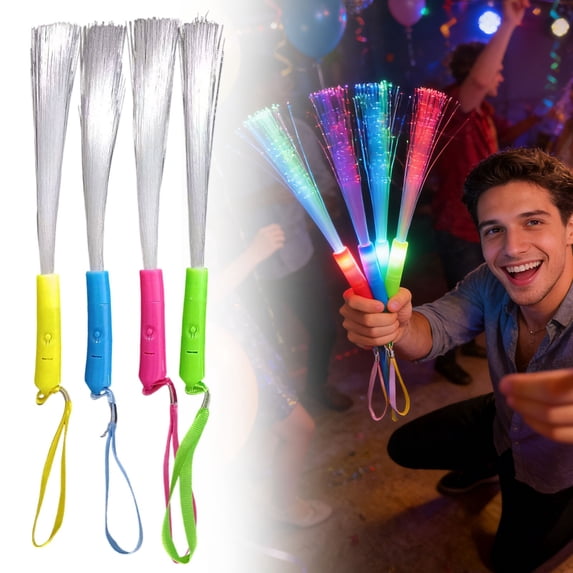Mifelio Glow Sticks, Light Up Fiber Wand Toys, Kids Party Accessories, LED Glow Toys, Wedding Event Decorations #01