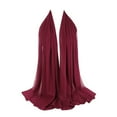 thumbnail image 1 of Mifelio Head Scarf Hijab Shawls Bubble Muslim Headband Hijabs Scarf Printe Chiffon Women Plain Wrap Scarf Hijab Scarf for Women F One Size, 1 of 2