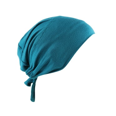 Mifelio Hijab Undercap Women's Muslim Elastic Band Ethnic Hijab Solid Color Adjustable Small Cap Tube Cap Wrapped Turban Cap Lace Up Head Scarf Turbans for Women J