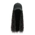 thumbnail image 1 of Mifelio Human Hair Wig Girl Curly Synthetic Women Quality Long Hair Black with Hat 24Inch Wig Hats for Women D, 1 of 9