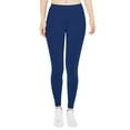 thumbnail image 1 of Mifelio Leggings for Women, Women Low Waisted Opaque Soft Yoga Waisted Slim Pants Solid Length Pants Women's Pants Blue S, 1 of 5