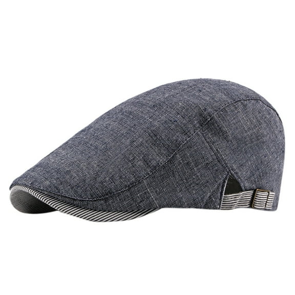 Mifelio Newsboy Hats for Men Flat Mens Hats Unisex Breathable Mesh Summer Hat Newsboy Beret Cap Cabbie Flat Cap Cabbie Beret Hats for Men Navy