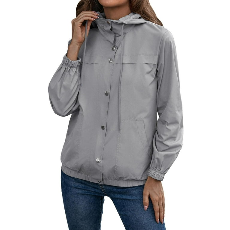 Mifelio Rain Jacket Women, Women's Hooded Raincoat Outdoor Sports