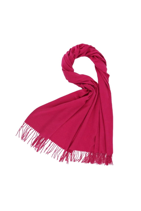 Scarf for Men &Wool Lightweight Wool Scarf for Women Soft Feel Pashmina Shawl Wrap Mens Scarf Hot Pink