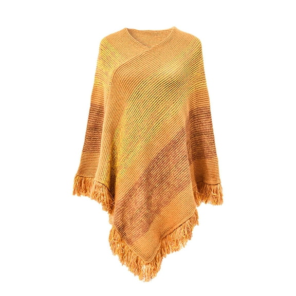 Mifelio Shawl Wraps for Women Print Splice with Tassels Knitted Shawl Scarf Fringed Pashminas Sweater Pullover Cape Gifts for Women Sweater Tassel Hem Shawl Wrap Cloak Poncho Sweater Women Black