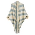 thumbnail image 1 of Mifelio Shawl Wraps for Women, Women Tassel Splice Poncho with Tassels Knitted Shawl Scarf Fringed Wraps Matching Cardigan Sweater Irregular Hem Casual Sweater Cardigan Scarf Shawls and Wraps A, 1 of 4