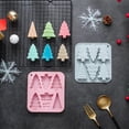 thumbnail image 1 of Mifelio Silicone Christmas Tree Mold, 6 Cavity Chocolate Candy Mold, Non Stick Baking Tray for Cake Decorating Jelly Pudding Soap Making, #02, 1 of 7
