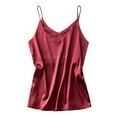 thumbnail image 1 of Mifelio Silk Pajamas for Women Sling Sleepwear Satin M-XXL Fashion Silk Pajamas Underwear Camisole Tops for Women, Womens Pajamas Wine L, 1 of 3