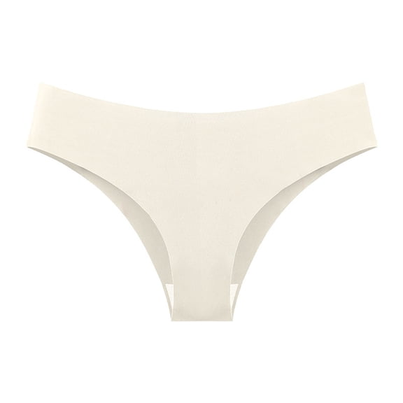 Mifelio Thongs for Women European and American Women's Briefs Female Non Pants Female Ice Silk Buttocks Lady Thong Panties for Women, Womens Underwear White XL