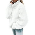 thumbnail image 1 of Mifelio Womens Sweaters Solid Casual Long Knitted Sleeve Off The Sweater Womens Shoulder Pullover Sweater, Sweaters for Women White XXXL, 1 of 5