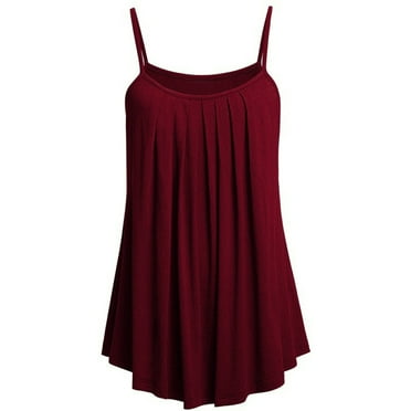 Mifelio Womens Tank Tops Summer Women Loose Camisole Ladies Solid Color Tank Tops Plus Size Womens Camisole Tank Tops B S