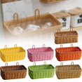 thumbnail image 1 of Mifelio Woven Storage Basket with Handles, Wicker Organizer Basket, Rectangular Storage Bin for Bathroom Kitchen Shelf Closet Home Organization, #06, 1 of 5