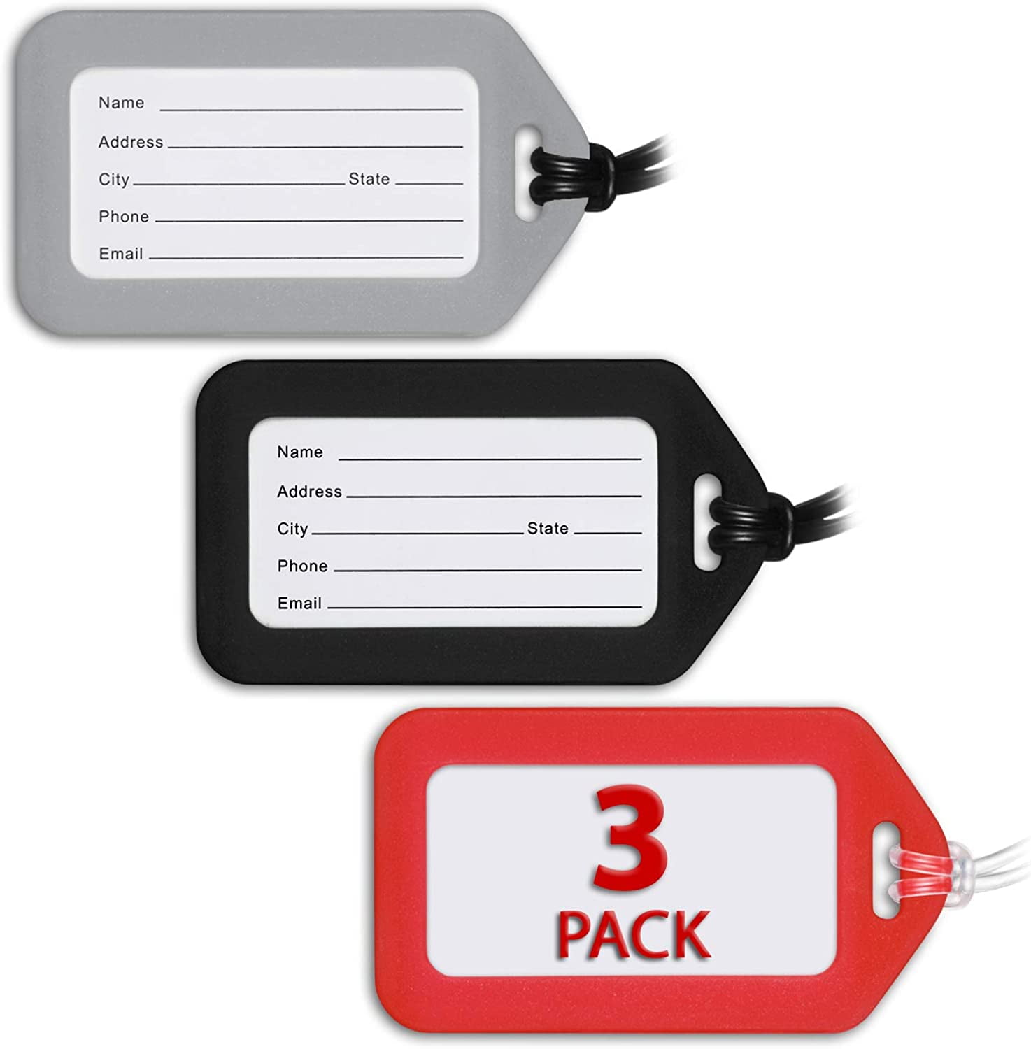 12 Pieces Funny Luggage Tags Cute Travel Baggage Bag Tags Luggage  Identifier Colorful Suitcase Labels for Women Men (Text Series)