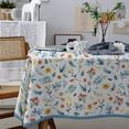 thumbnail image 1 of Miffrank Spring Floral Tablecloth Wildflower Tablecloth for Picnic, Camping, Patio, Party, Kitchen, Dining Room Indoor Outdoor Spill Proof Fabric Tablecloth Rectangle 60 x 84 inch, 1 of 5