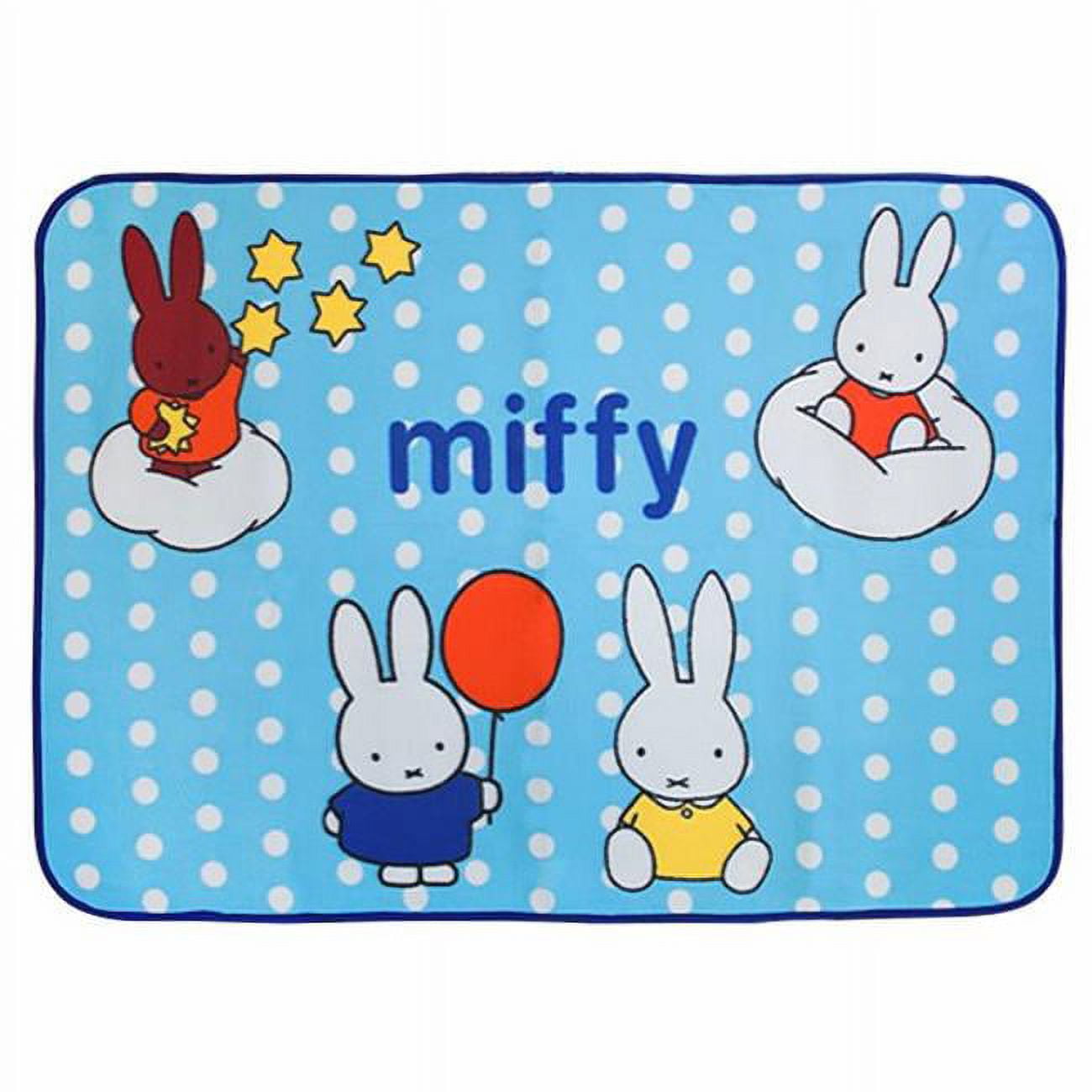 Miffy - Blue Coral Fleece Baby Throw Blanket
