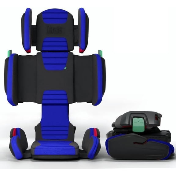 Mifold Hifold Adjustable Kids High Back Booster Car Seat with Strap Ocean Blue