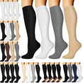 thumbnail image 1 of Mifsaly 15-20 Mmhg Compression Socks Women 4 Pairs Workout Breathable Cotton Athletic Sock Supporting Hiking Running Cycling & Improving Circulation, 1 of 2