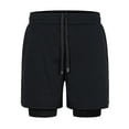 thumbnail image 1 of Mifsaly 2 In 1 Workout Shorts Men Djustable Drawstring Running Training Athletic Shorts Summer Outdoor Clothes With Pockets M, 1 of 2