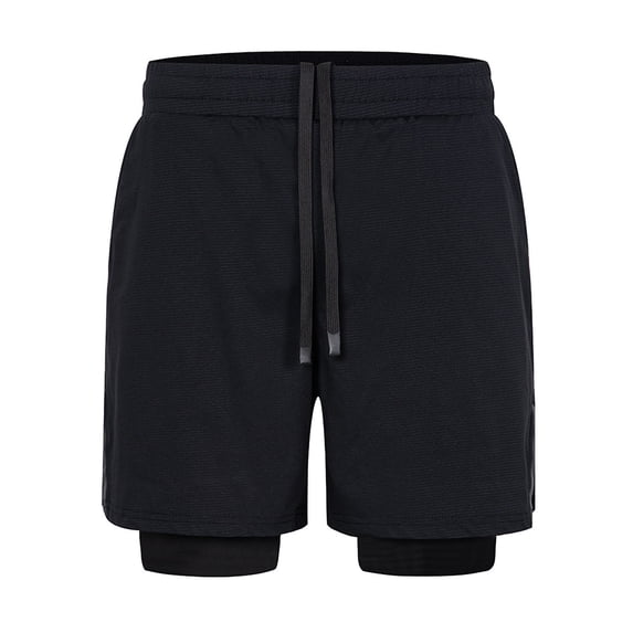 Mifsaly 2 In 1 Workout Shorts Men Djustable Drawstring Running Training Athletic Shorts Summer Outdoor Clothes With Pockets M