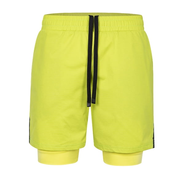 Mifsaly 2 In 1 Workout Shorts Men Djustable Drawstring Running Training Athletic Shorts Summer Outdoor Clothes With Pockets XL