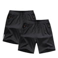 thumbnail image 1 of Mifsaly 2 Pack Boys Athletic Shorts Quick Dry Lightweight Performance Running Shorts with Zipper Pockets Drawstring Elastic Waist Summer Beach Shorts, 1 of 4