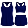 thumbnail image 1 of Mifsaly 3 Piece Tankini Swimsuit for Women Tankinis Swimwear Racerback Tank Top and Tummy Control Shorts Surfing Training Womens Swim Suits XL, 1 of 7