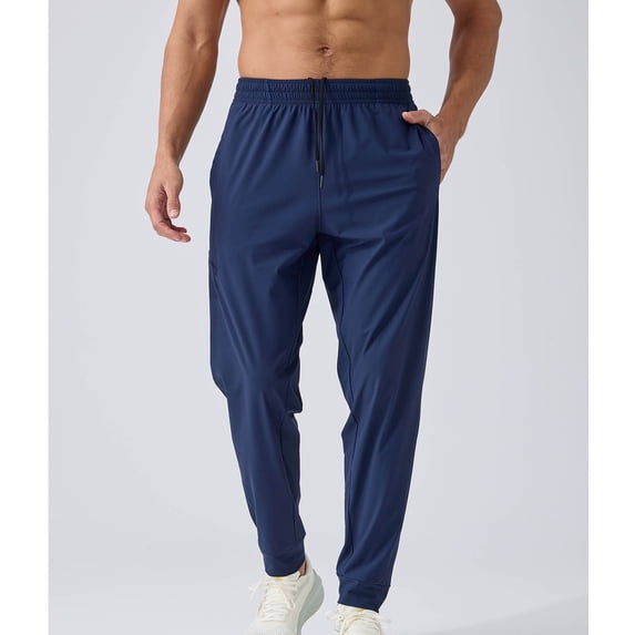 Mifsaly Athletic Joggers for Men Slim Fit Quick-Dry Running Training Pants with Zipper Pockets Lightweight Breathable Outdoor Workout Clothes S