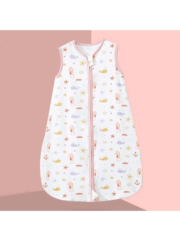 Baby Sleep Sacks 0-24 Months Two-Way Zipper Wearable Blanket Soft Cotton Newborn Sleeveless Sleepsacks