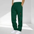 thumbnail image 1 of Mifsaly Baggy Sweatpants Men Casual Wide Leg Pant Drawstring Elastic Waist Athletic Joggers Outdoor Running Pants with Zipper Pocket Army Green XXXL, 1 of 6
