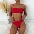 thumbnail image 1 of Mifsaly Bikinis Sets for Women Ribbed Textured Bathing Suits Comfortable Summer Vacation Beach 2 Piece Swimsuit with Padded L, 1 of 7