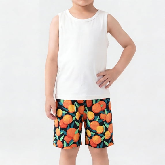 Mifsaly Boys Beach Swim Trunks Graphic Ethnic Print Kids Quick Dry Board Shorts Lightweight Casual Holiday Bathing Suits