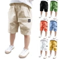 thumbnail image 1 of Mifsaly Boys Cargo Shorts Lightweight Elastic Waist Pull-On Shorts Kids Summer Casual School Outdoor Clothes with Multi Pockets, 1 of 4