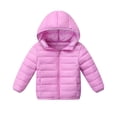 thumbnail image 1 of Mifsaly Boys Girls Hooded Puffer Jacket Lightweight Windproof Full Zip Quilted Coat Long Sleeve Fall Winter Warm Outerwear, 1 of 4