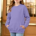 thumbnail image 1 of Mifsaly Boys Girls Pullover Sweatshirt Long Sleeve Warm Sweatshirts with Pockets Comfortable Everyday Casual Playwear for Fall Winter, 1 of 6